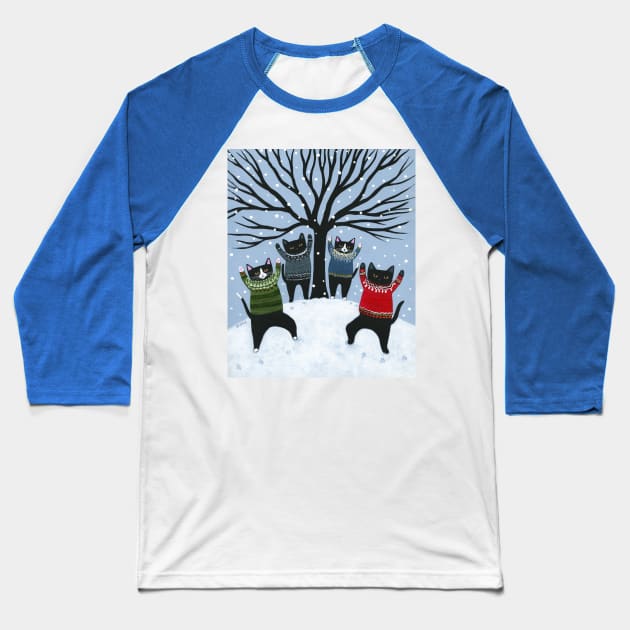 Celebration of Winter Baseball T-Shirt by KilkennyCat Art